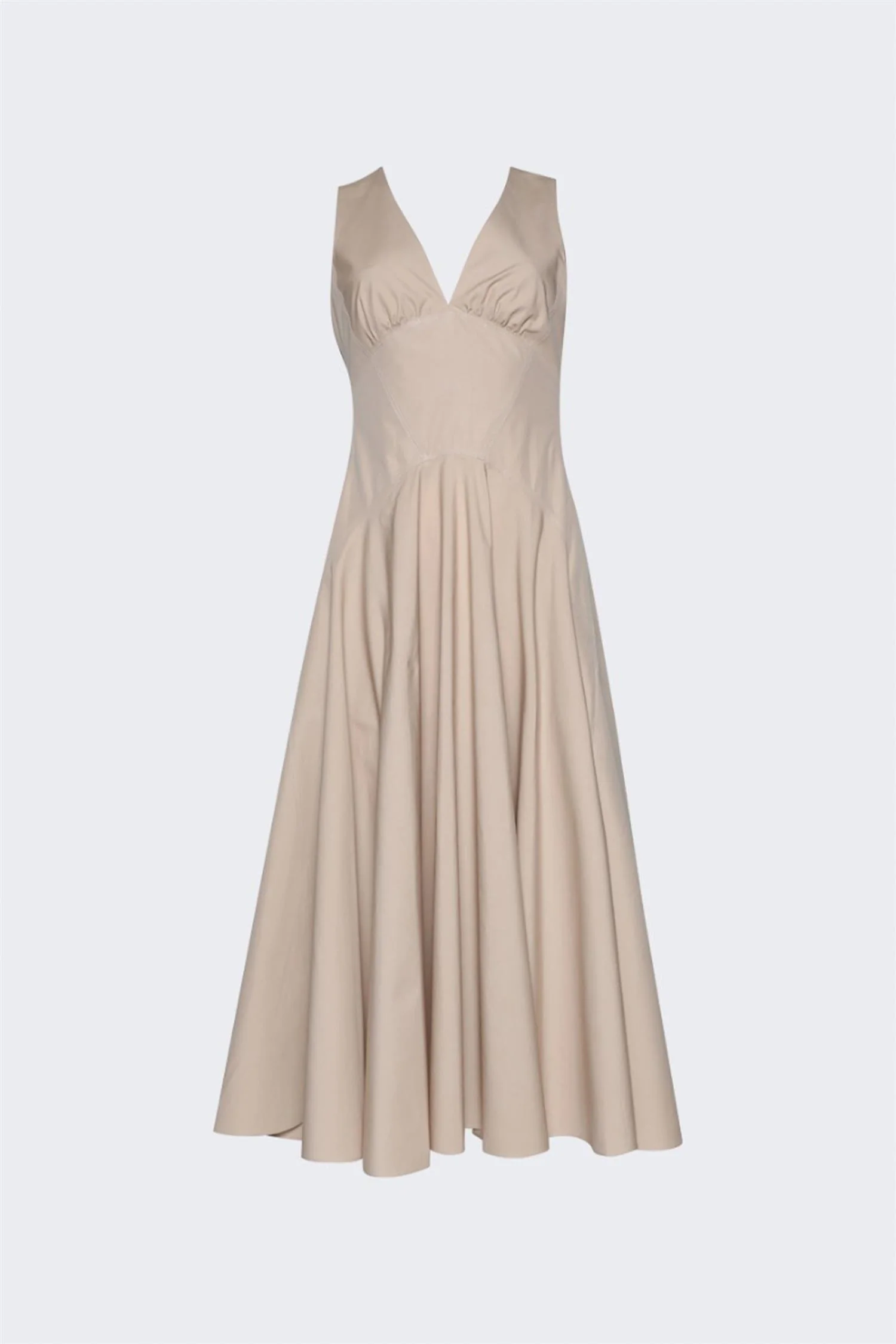 Crossback Poplin Dress